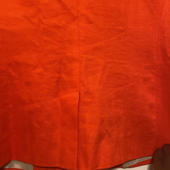 J. Crew Linen Orange Blazer size 6 - Picture 7 of 12